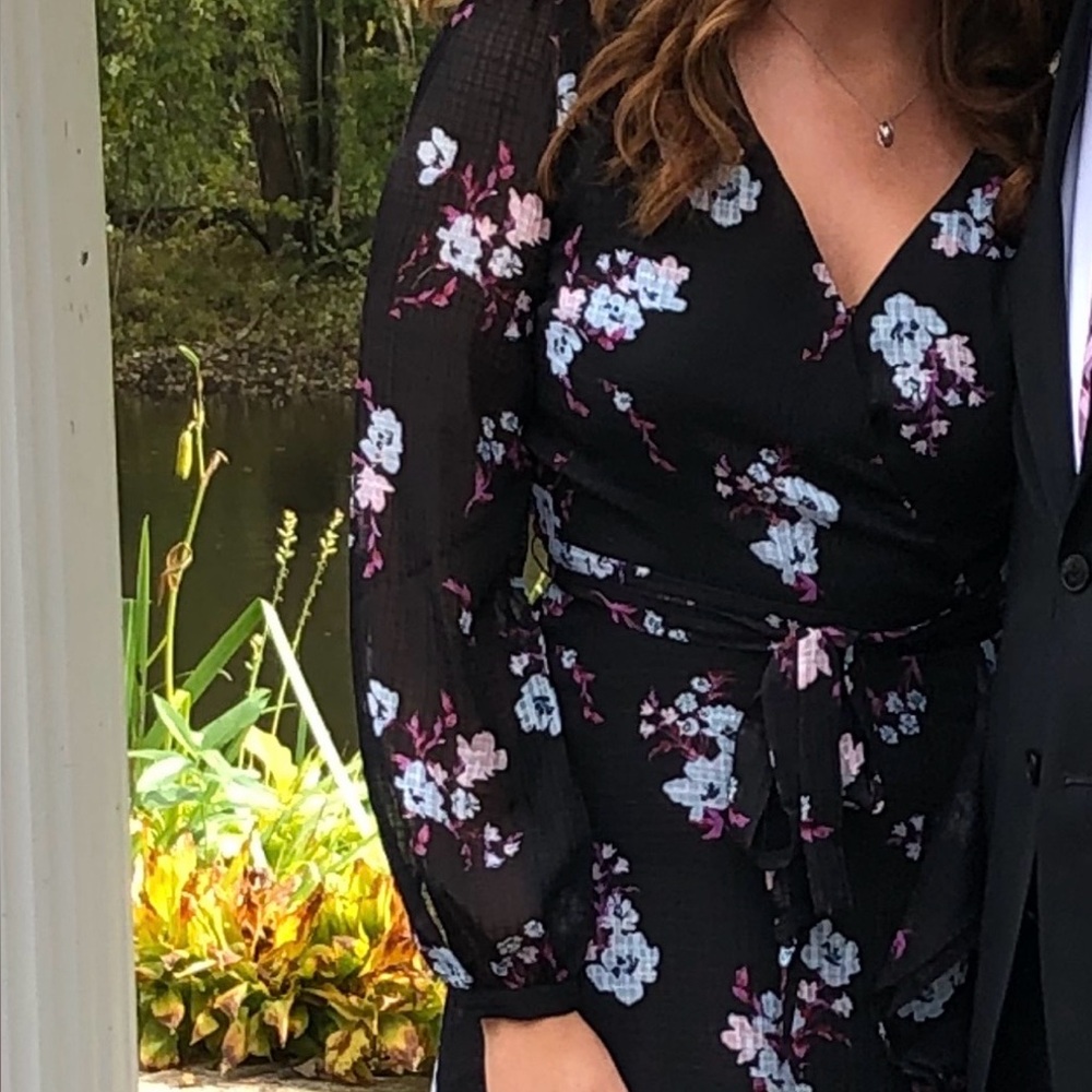 Banana Republic Black Floral Maxi Dress